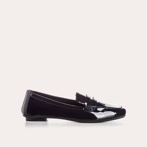 NEW REQINS women's hema vernis flats in black